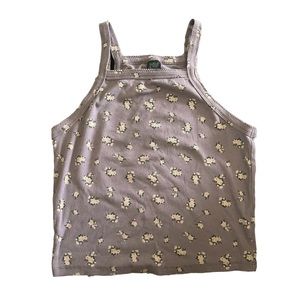 Wild Fable Floral Cropped Tank Lavender